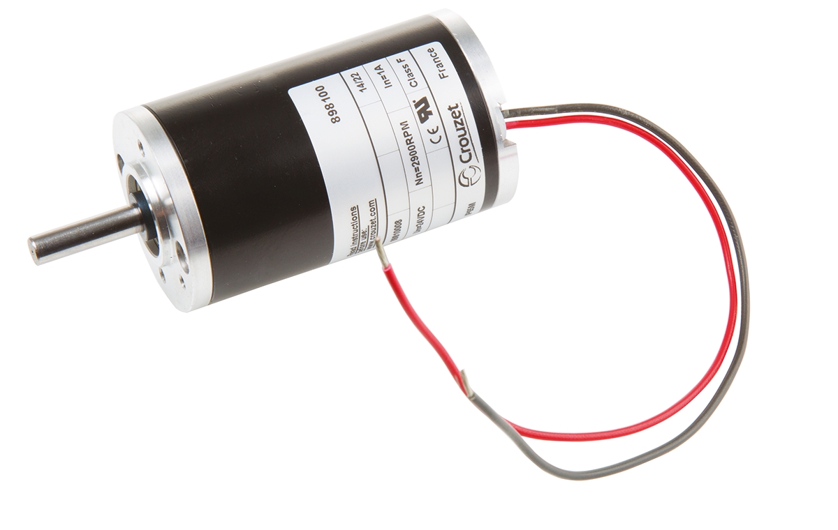Crouzet Brushed DC Motor, 20 W, 24 V dc, 50 mNm, 2920 rpm, 6mm Shaft Diameter
