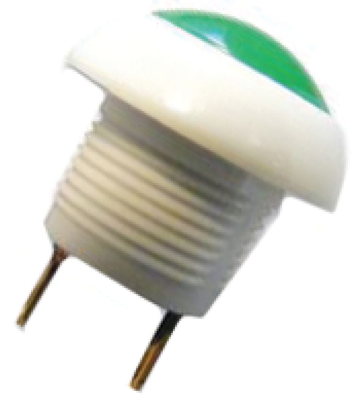 Otto Push Button Switch, Momentary, Panel Mount, 12mm Cutout, DPDT, 28V dc, IP64