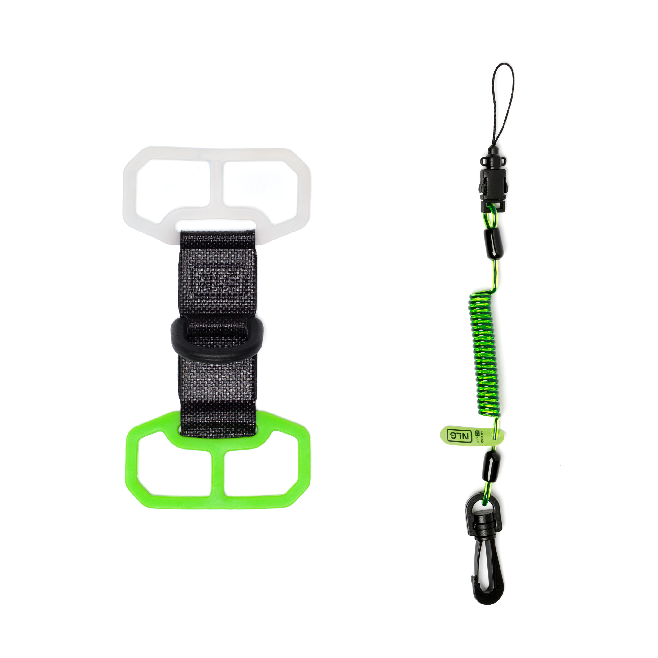 Never Let Go Phone Accessory, Hands Free Kit, Green/White