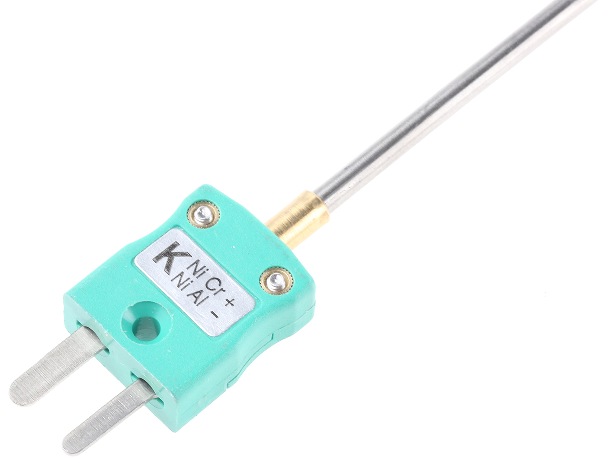 RS PRO SYSCAL Type K Mineral Insulated Thermocouple 500mm Length, 3mm Diameter → +1100°C