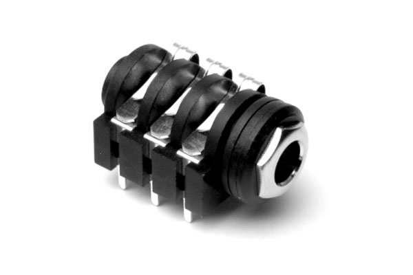 Amphenol Industrial Jack Plug 1/4 in Cable Mount Phone Jack Socket 10A