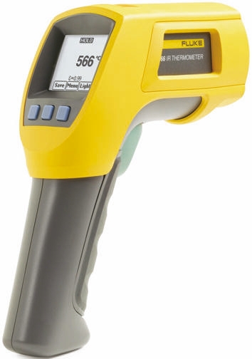 Fluke 566 Infrared Thermometer, -40°C Min, +650°C Max, ±1 % Accuracy, °C and °F Measurements