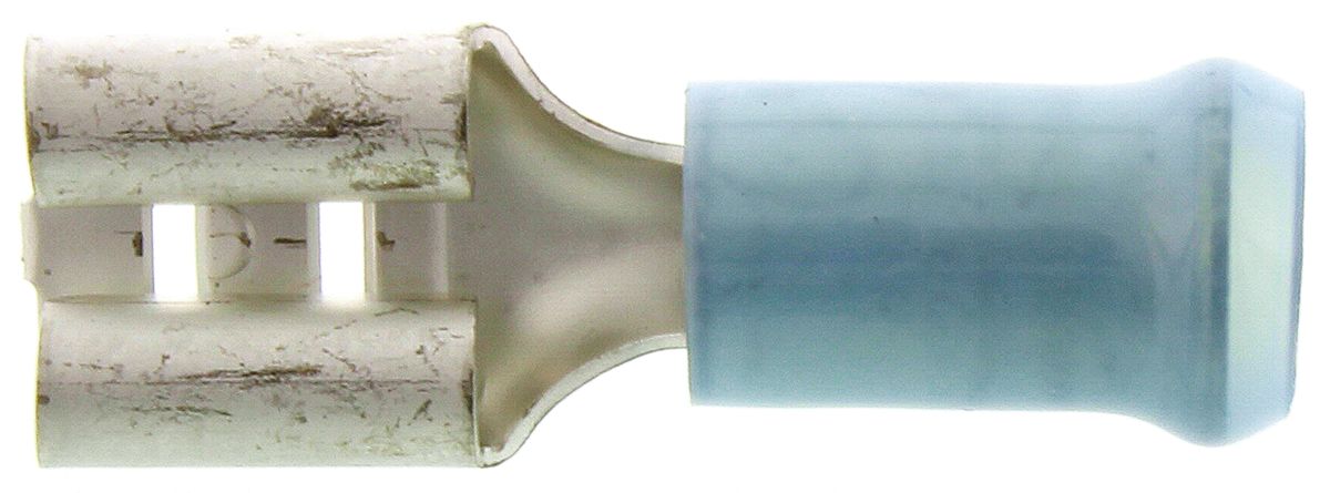 TE Connectivity PIDG FASTON .250 Insulated Female Spade Connector, Receptacle, 6.35 x 0.81mm Tab Size, 1mm² to 2.5mm²
