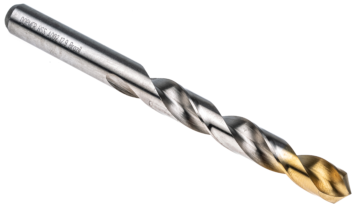 Dormer A002 Series HSS Twist Drill Bit, 12.9mm Diameter, 151 mm Overall