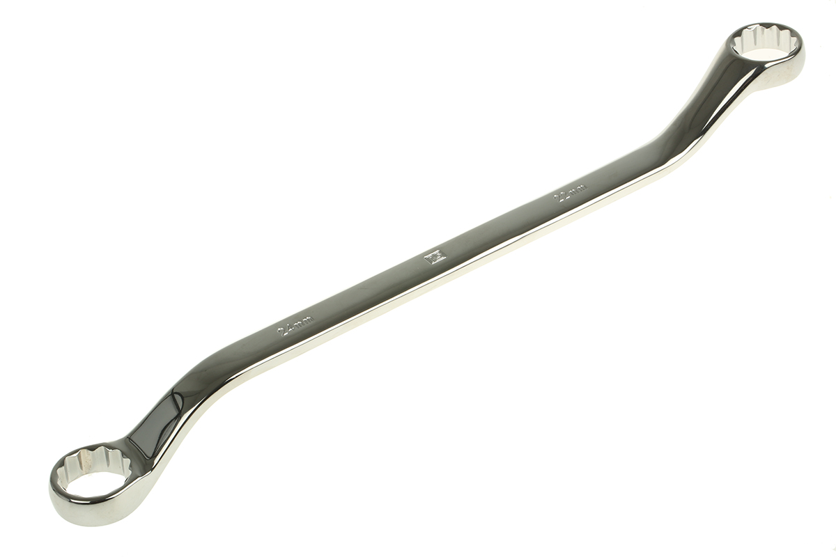 RS PRO Offset Ring Spanner, 22mm, Metric, Double Ended