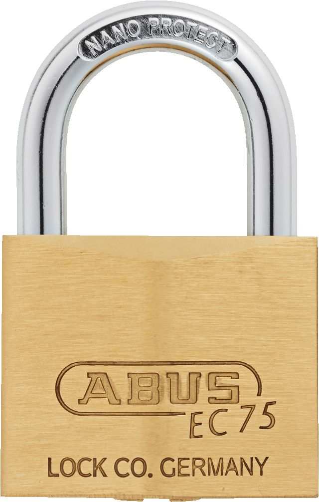 ABUS Padlock Weatherproof Brass Padlock, 8mm Shackle, 50mm Body