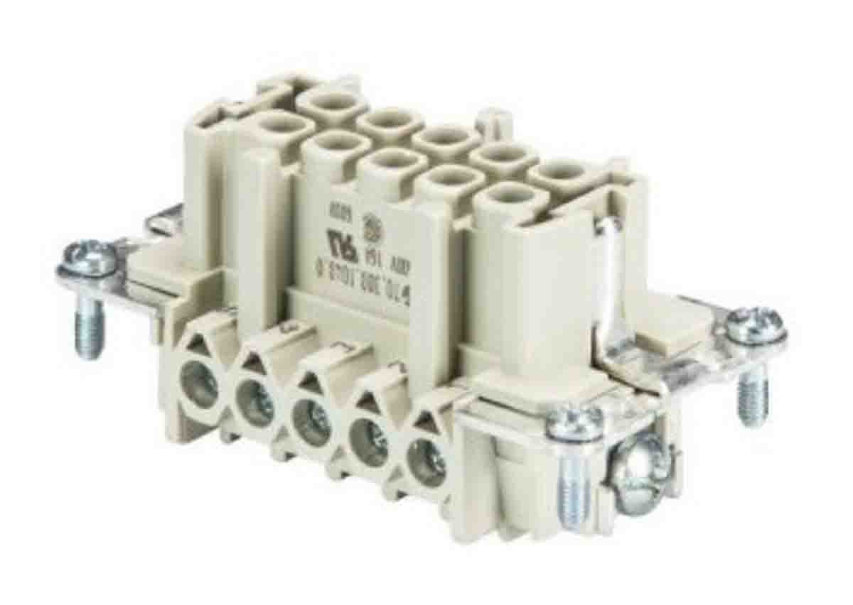 Wieland Female insert, 10 Way, 16A, Female, BAS BUS, Panel Mount, 500 V