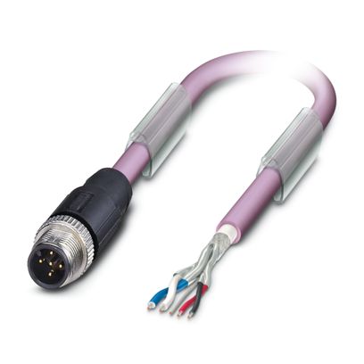Phoenix Contact SAC Series Bus Cable, 5 Cores, 0.25 mm², 24, 2.5m, Shielded Shield, Data Transfer Cable Cable