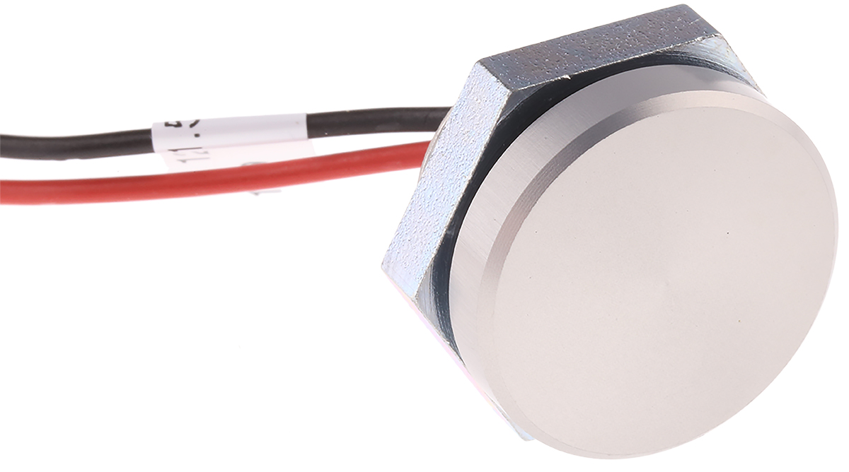 Schurter Piezo Switch, Momentary, SPST, IP67, IP69K, Tab, 100 mA, -40 → +85°C Natural