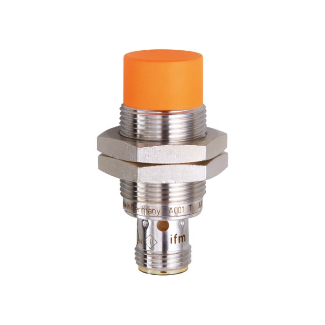 ifm electronic Inductive Threaded Barrel Proximity Sensor, M18, 12 mm Detection, PNP NO, 10 → 30 V dc