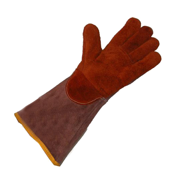 Liscombe L6-522-V Brown Cotton Terry Chrome Leather Work Gloves, Size 9