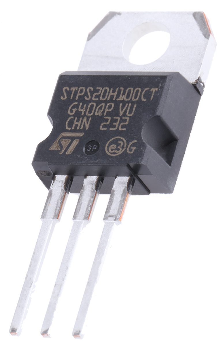 STMicroelectronics 100 V 20 A Diode Schottky 3-Pin TO-220