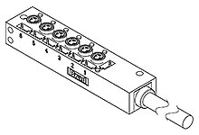 Molex 120247 Series Sensor Box, M8, 10m cable, 3 way, 6 port