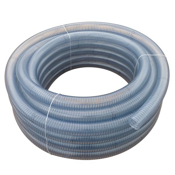 TRICOFLEX SPIRE ACIER PVC, Hose Pipe, 18mm ID, 25mm OD, Clear, 30m