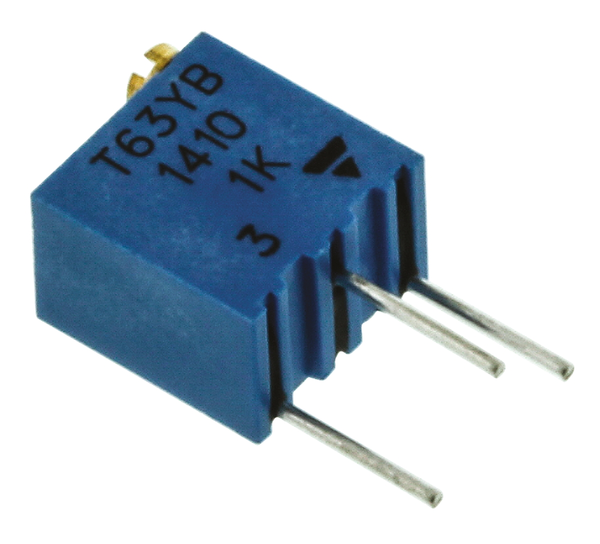 1kΩ, Through Hole Trimmer Potentiometer 0.25W Top Adjust Vishay, T63