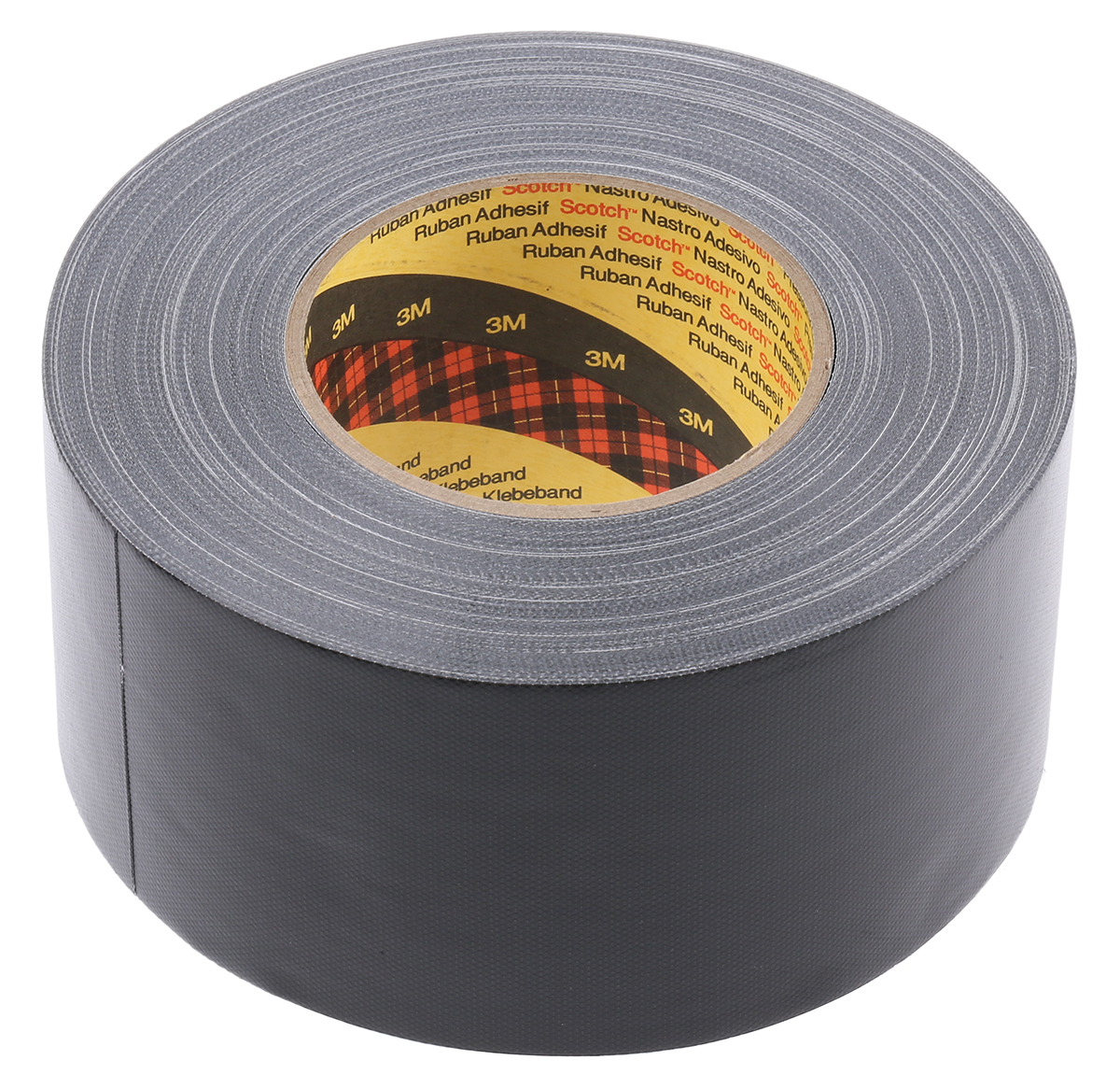 3M Scotch 389 Duct Tape, 50m x 75mm, Black, PE Coated Finish