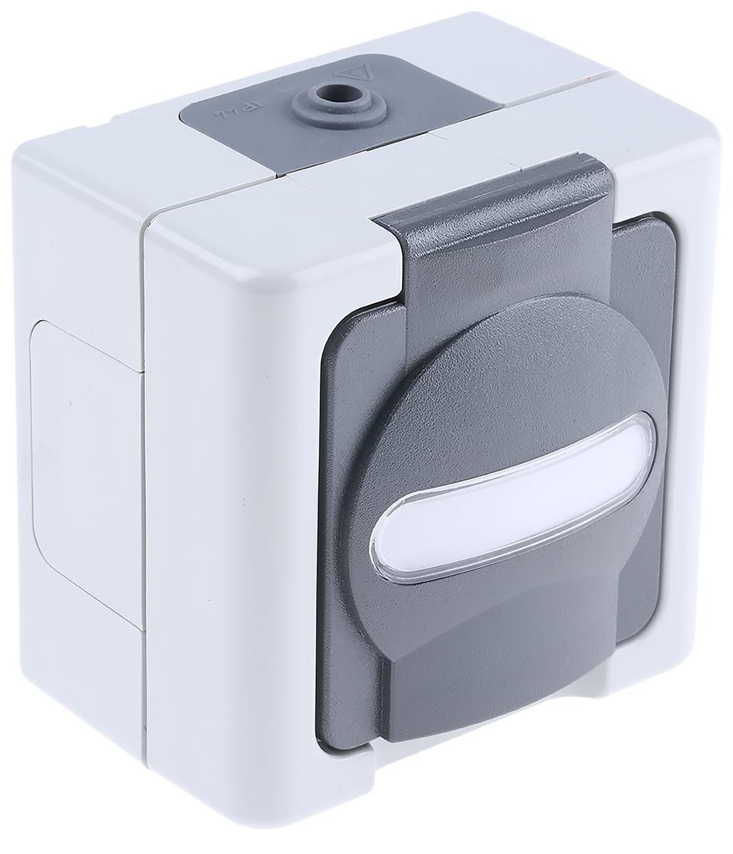 Kopp Grey Plug Socket, 16A
