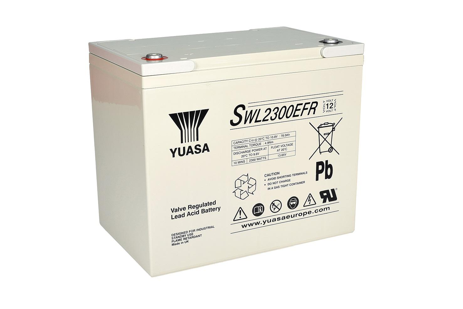 Yuasa 12V M6 Lead Acid Battery, 78Ah