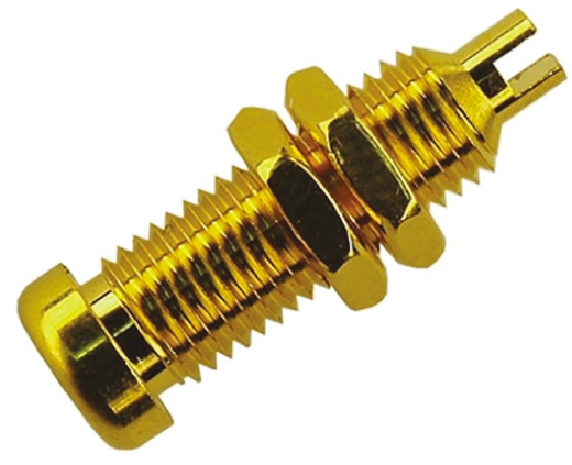 Hirschmann Test & Measurement Gold Female Banana Socket, 4 mm Connector, Solder Termination, 16A, 30 V ac, 60V dc, Gold