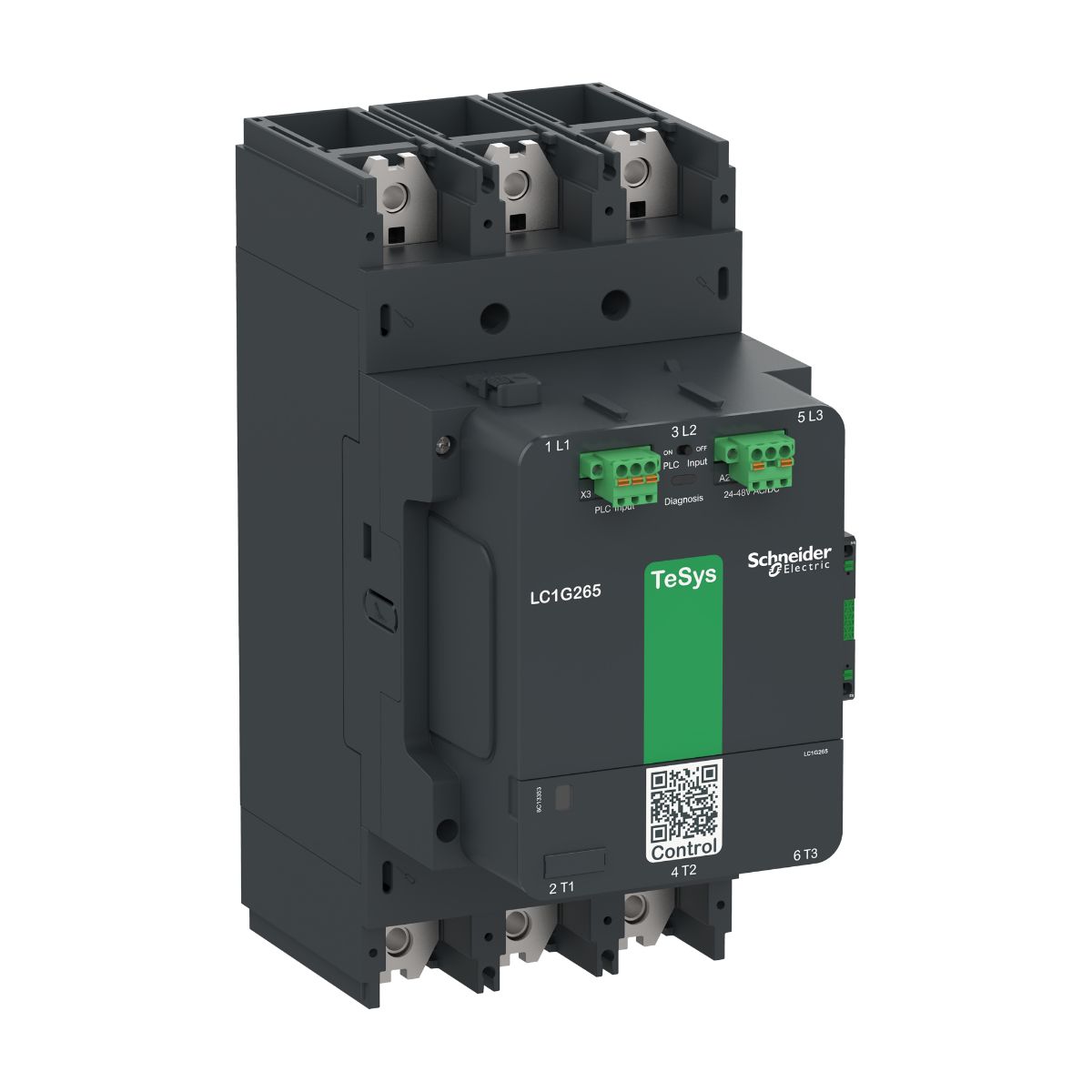 Schneider Electric TeSys F LC1G265 Contactor, 200 → 500 V ac/dc Coil, 3-Pole, 385 A, 1 NO + 1 NC