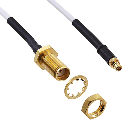 Cinch 415 Series, 910 mm, RG178 Coaxial, Terminated 50 Ω
