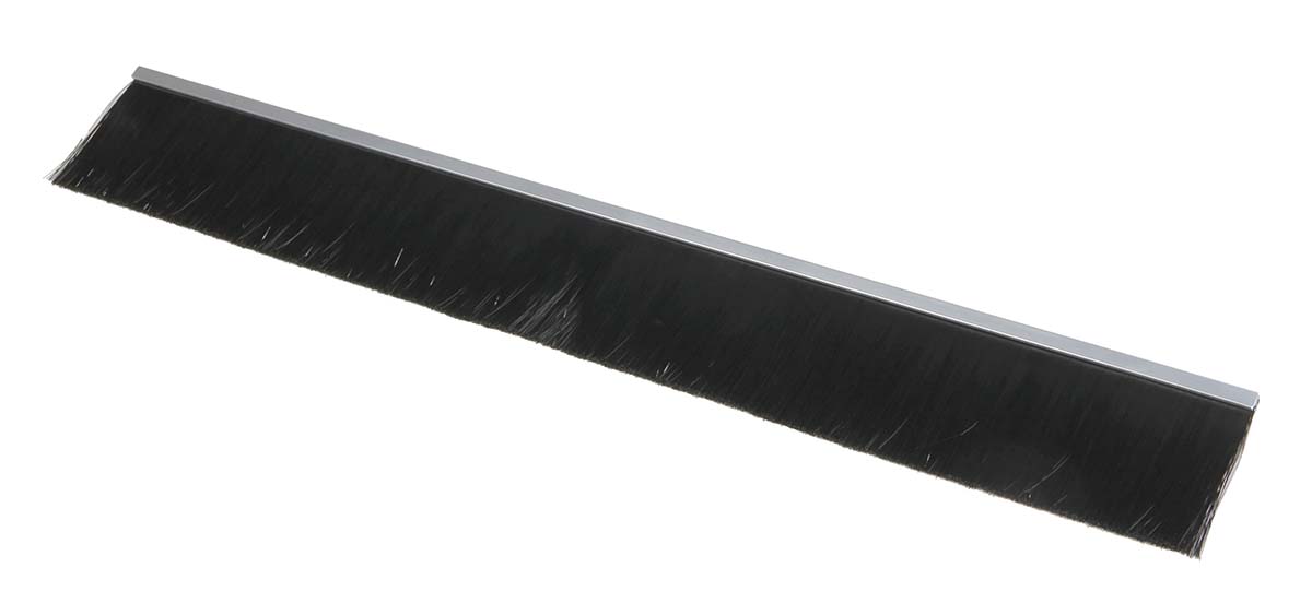 RS PRO Black Aluminium, Nylon Brush Strip, 115mm