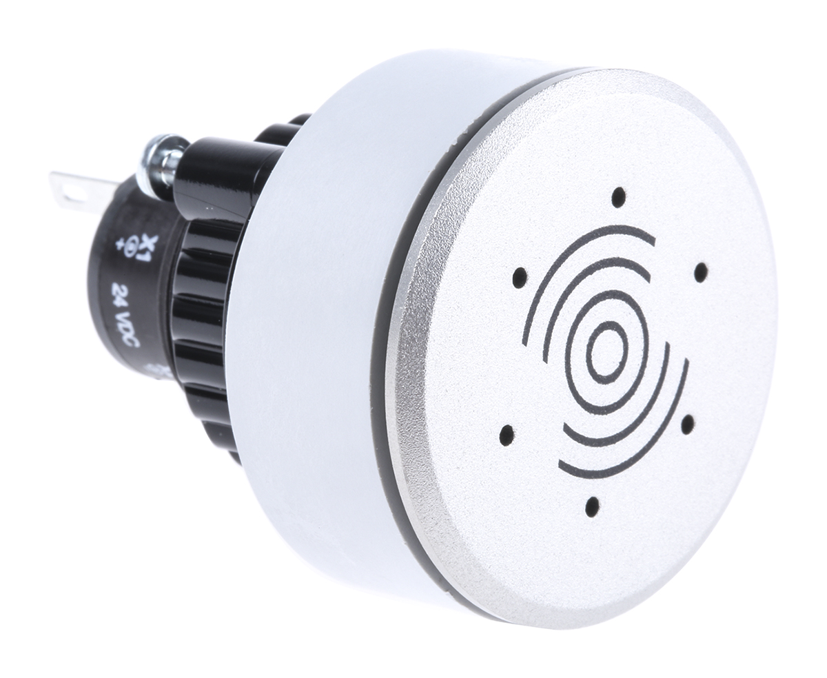 EAO Panel Mount Buzzer, 24 V dc, 95dB at 1 m, DC, Single-Tone