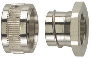 HellermannTyton Straight Connector, Conduit Fitting, 20mm Nominal Size, M20, Brass, Silver IP54 rating