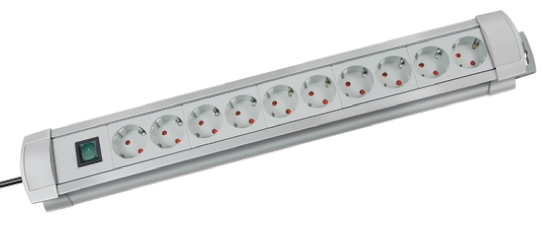 brennenstuhl 3m 10 Socket Type F - German Schuko Extension Lead, 230 V, IP20