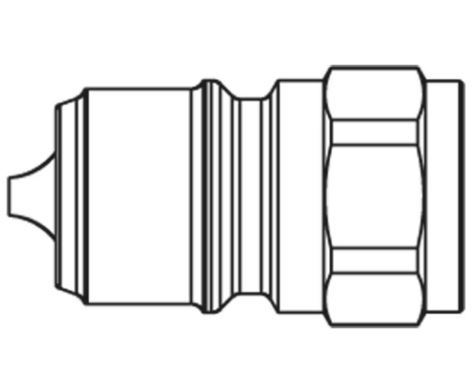 Parker Brass, Steel Female Hydraulic Quick Connect Coupling, G 1/2 Female