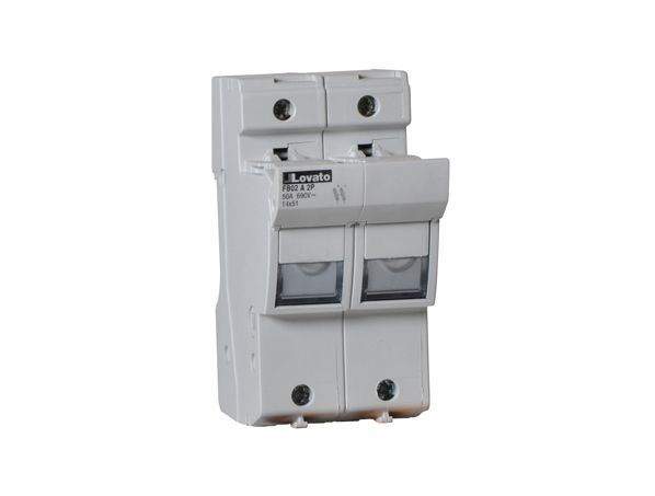 Lovato 50A Base Mount Fuse Holder for 14 x 51mm Fuse, 2P, 690V ac