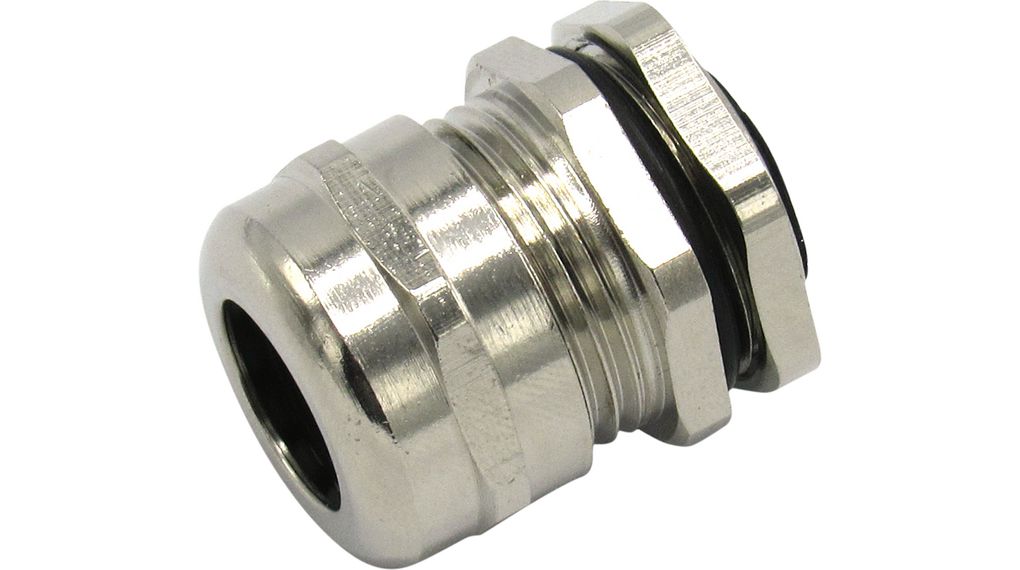 RND RND 465 Series Natural Nickel Plated Brass Cable Gland, PG9 Thread, 4mm min., 8mm max., IP68