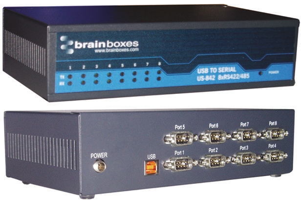 Brainboxes RS422, RS485 USB B Female to D-sub, 9 Pin Male Interface Converter