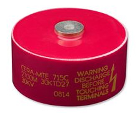 Vishay Single Layer Ceramic Capacitor (SLCC) 3.3nF 40kV dc -20 → +80% Y5U Dielectric, 715C, Screw Terminal +85°C