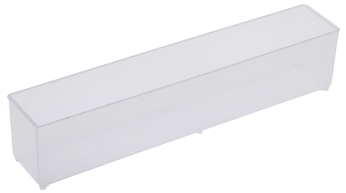 Raaco Transparent PP Compartment Box, 47mm x 39mm x 218mm