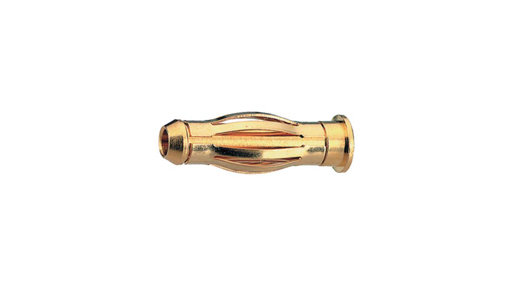 Staubli Gold Plug Banana Connector, 2mm Connector, Solder Termination, 25A, 30 → 60V, Gold Plating