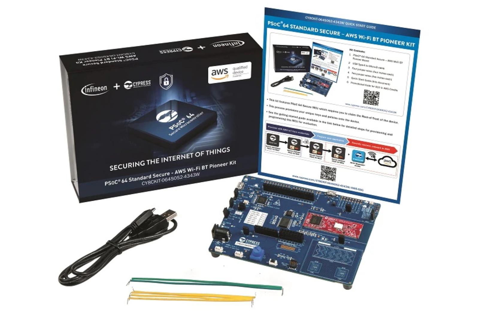 Infineon PSOC™ 64 AWS Wi-Fi BT Pioneer Kit Evaluation Board Development Board CY8CKIT-064S0S2-4343W