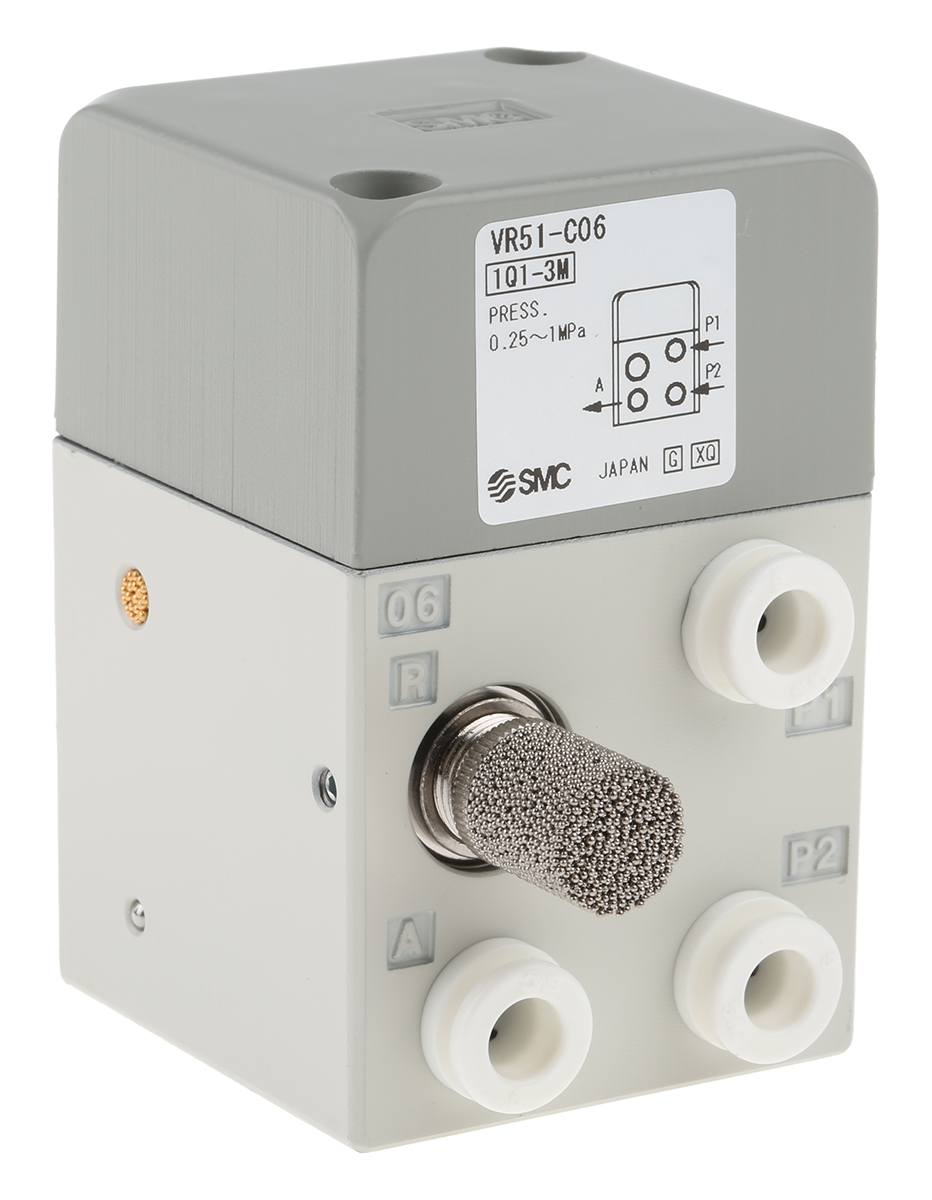 SMC Push Button 3/2 Pneumatic Manual Control Valve VR51 Series, 2.5mm, III B