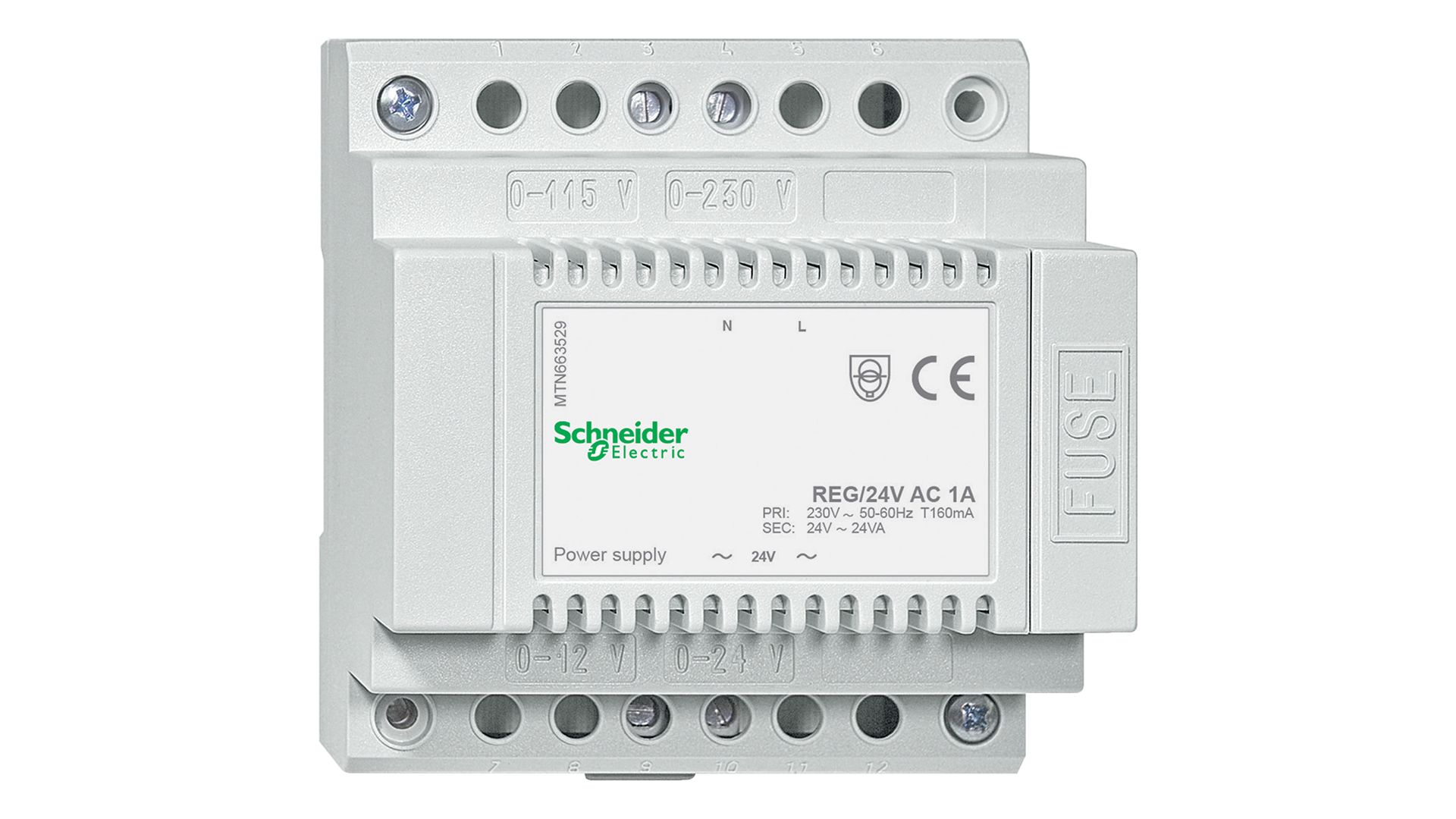 Schneider Electric KNX DIN Rail Power Supply, 207 → 253V ac ac Input, 24V, 1A Output, 24W