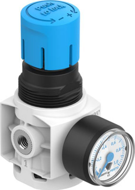 Festo M5 Pneumatic Regulator - 0.5bar to 7bar, 10bar max. input, 8086636