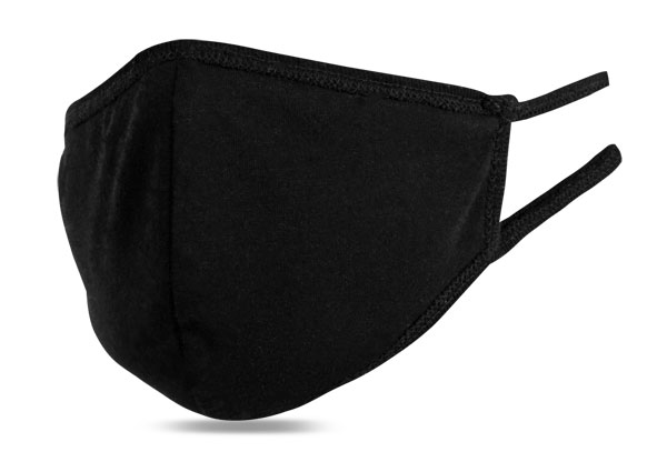 RBAM Beeswift Black Cotton, Polyester Reusable Face Mask 2 Ply, for Medical, One Size