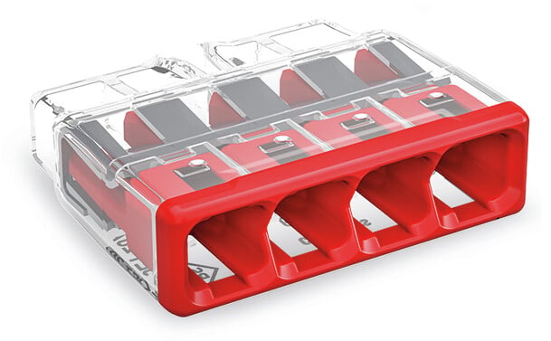 WAGO, 2773 Splice Connector, Red, Insulated, Copper 20 → 12 AWG