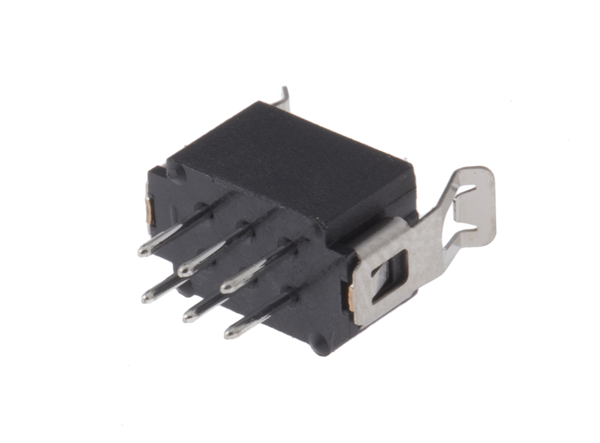 HARWIN Datamate J-Tek Series Straight Through Hole PCB Header, 6 Contact(s), 2 mm Pitch, 2 Row, Shrouded