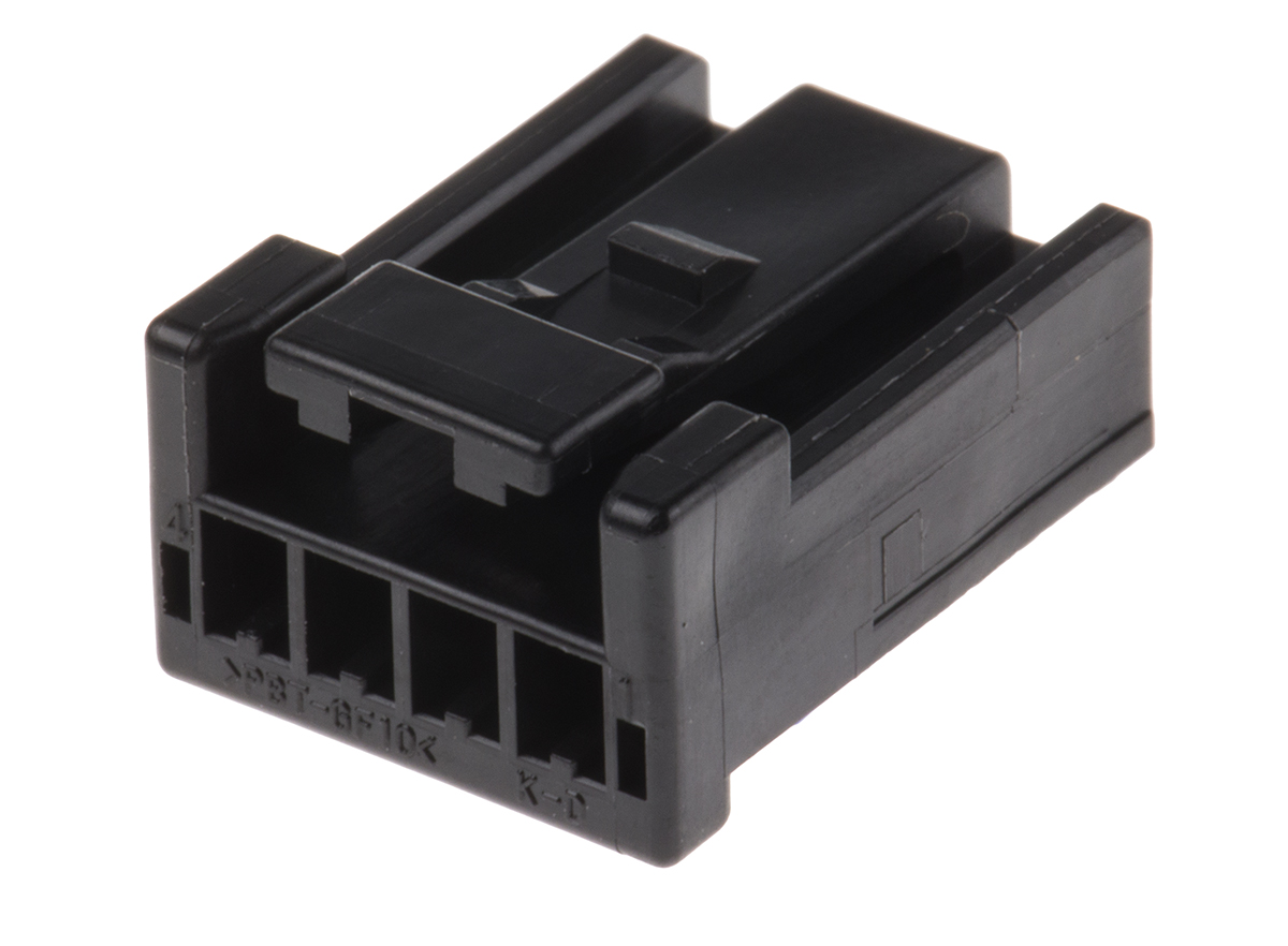 JST, CPT Automotive Connector Socket Black Surface Mount 4 Way, Crimp Termination 04CPT-B1-2A