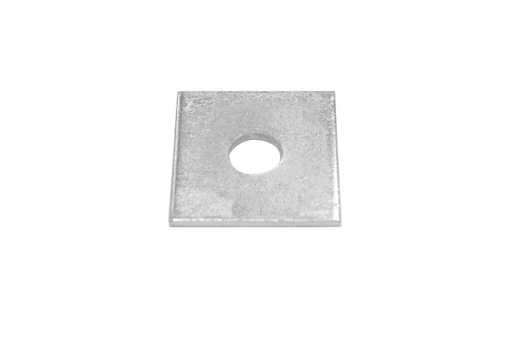 Bright Zinc Plated Square Bracket 1 Hole, 10mm Holes, M6 x 40 x 3mm