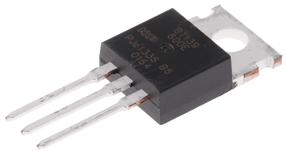 WeEn Semiconductors Co., Ltd Through Hole, 3-pin, TRIAC, 600V, Gate Trigger 1.5V 600V