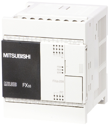 Mitsubishi FX3S Series PLC CPU for Use with FX3 Series, Relay, Transistor Output, 12-Input, DC Input