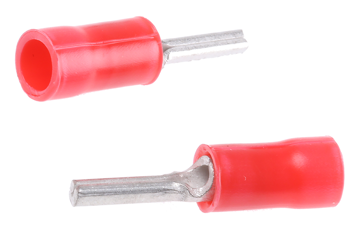 TE Connectivity, PLASTI-GRIP Insulated, Tin Crimp Pin Connector, 0.3mm² to 1.4mm², 22AWG to 16AWG, 1.8mm Pin Diameter,
