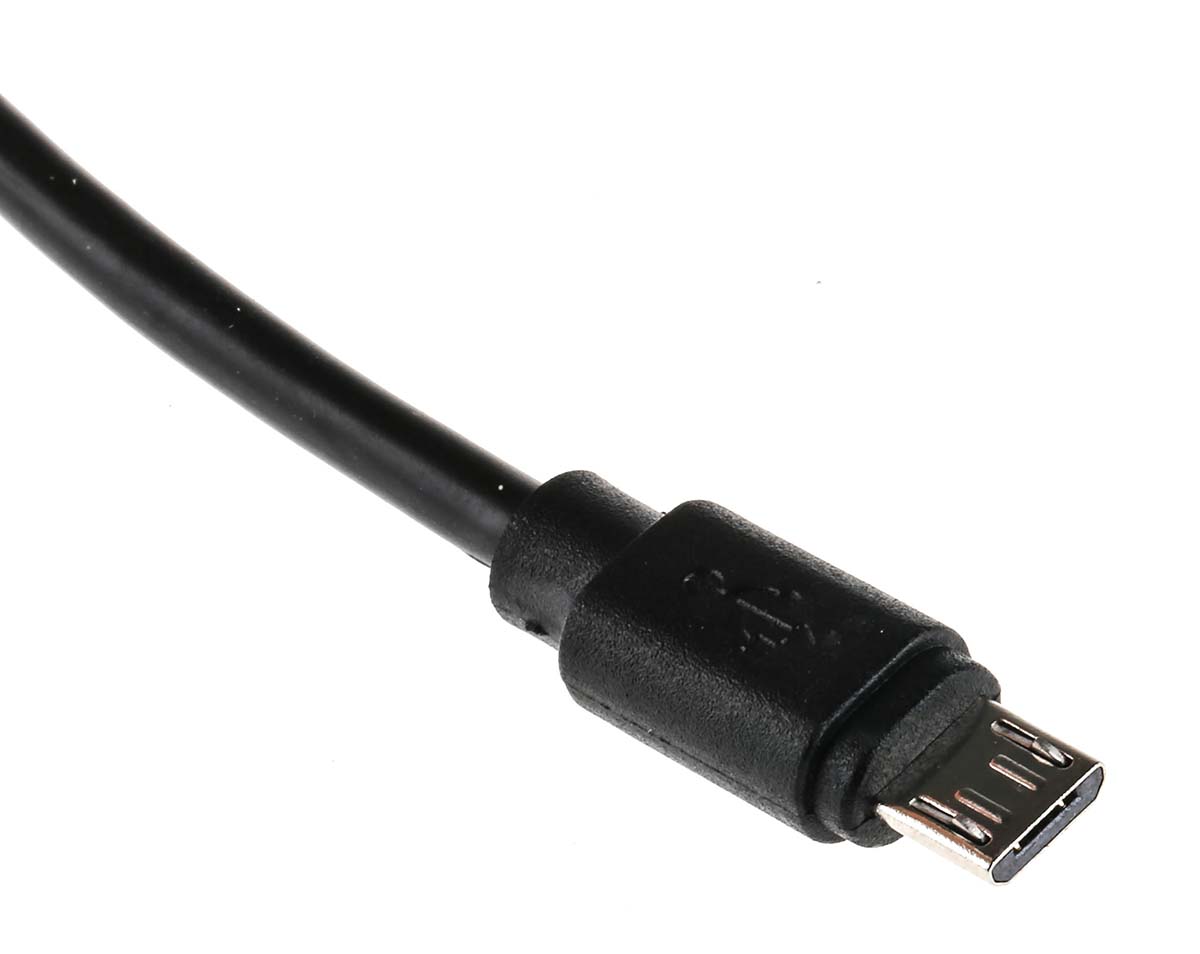 RS PRO USB 2.0, Male USB A to Male Micro USB B, 3m