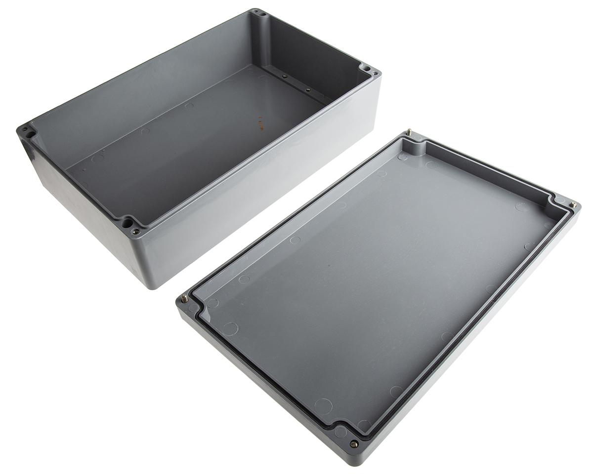 Fibox Euronord II Series Grey Polyester Enclosure, IP66, IP67, Grey Lid, 402 x 250 x 120mm